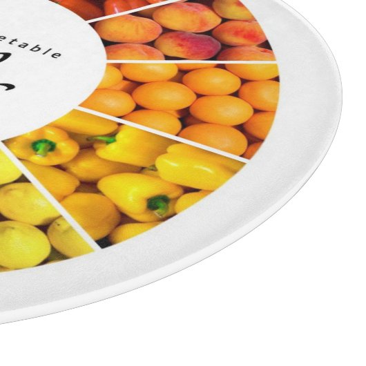 Kleurwiel van groenten en fruit (12 kleuren) snijplank (Hoek)