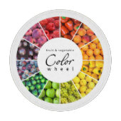 Kleurwiel van groenten en fruit (12 kleuren) snijplank (Voorkant)