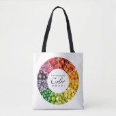 Kleurwiel van groenten en fruit (12 kleuren) tote bag (Voorkant)
