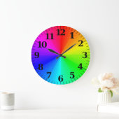 Kleurwielklok - met uurtjes en minieme tikken grote klok (Huis)