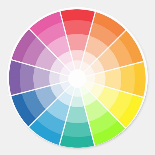 Kleurwiellicht Ronde Sticker (Voorkant)
