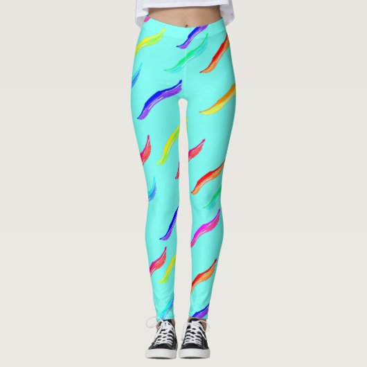 Kleurwind Licht Blauwe Leggings (Voorkant)