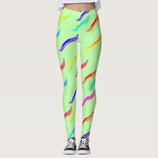 Kleurwind Licht Groene Leggings (Voorkant)