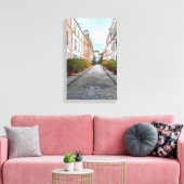 Kleurwoningen in Rue Cremieux - Parijs Canvas Afdruk (Insitu (Woonkamer))