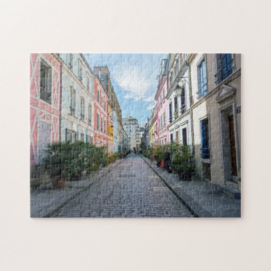 Kleurwoningen in Rue Cremieux - Parijs, Frankrijk Legpuzzel (Horizontaal)
