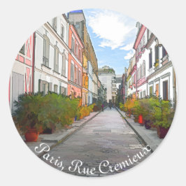 Kleurwoningen in Rue Cremieux - Parijs Ronde Sticker