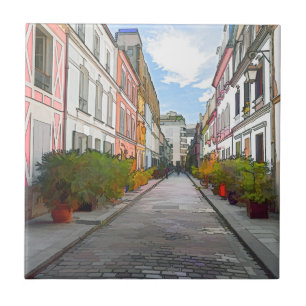 Kleurwoningen in Rue Cremieux - Parijs Tegeltje