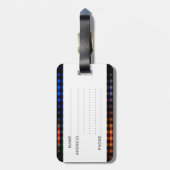 Kleurzame gloeilampen bagagelabel (Achterkant verticaal)