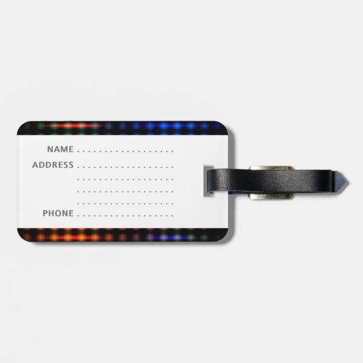Kleurzame gloeilampen bagagelabel (Achterkant horizontaal)