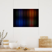 Kleurzame gloeilampen poster (Keuken)