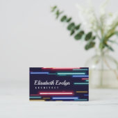 Kleurzame neonsnelheidslichten visitekaartje (Staand voorkant)