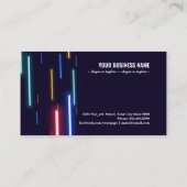 Kleurzame neonsnelheidslichten visitekaartje (Achterkant)