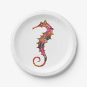 Kleurzeepaardje Papieren Bordje (Voorkant)