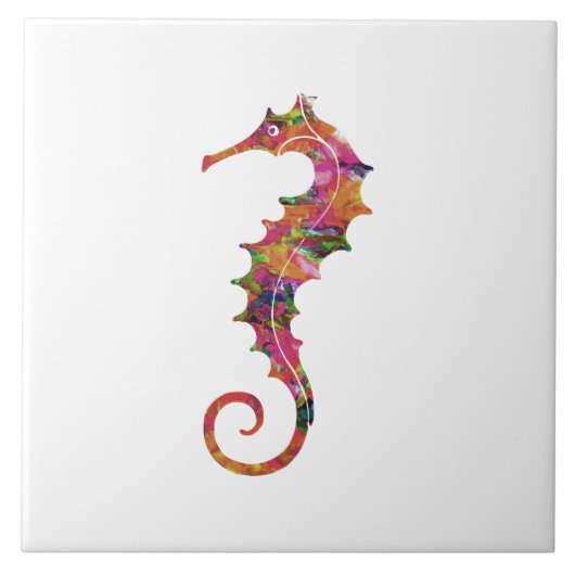 Kleurzeepaardje Tegeltje (Voorkant)