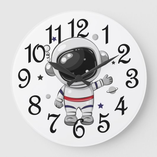 Kleuter Baby Astronaut Grote Klok (Voorkant)