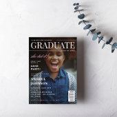 Kleuter Meisje Afstudeerfoto op Tijdschriftcover Kaart