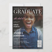 Kleuter Meisje Afstudeerfoto op Tijdschriftcover Kaart (Voorkant)