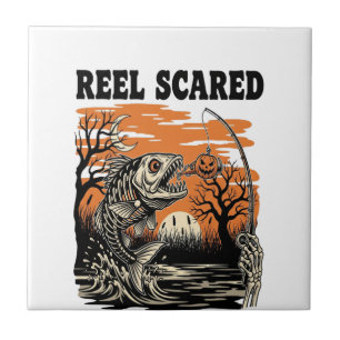 Kleuter vissen Halloween Tegeltje