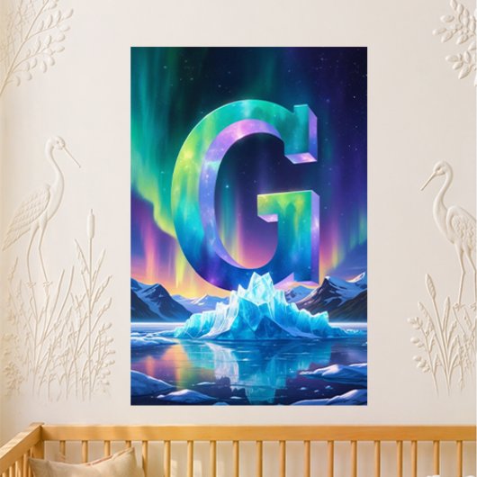 Kleuterbrief G Naam Aurora Gletsjer Perfect Poster