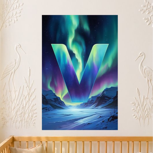 Kleuterbrief V Naam Aurora-vallei Perfect Poster