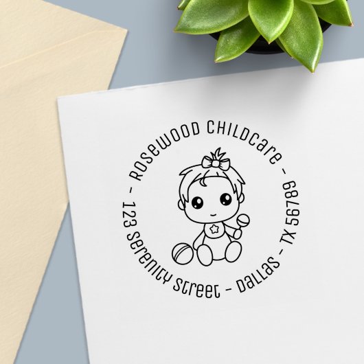 Kleuterdagverblijf Rond Adres 2 Zelfinktende Stempel
