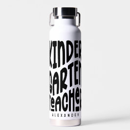 Kleuterjuf eenvoudige zwarte tekst waterfles