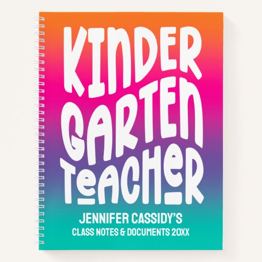 Kleuterjuf | Kleurrijke Ombre Notitieboek (Voorkant)