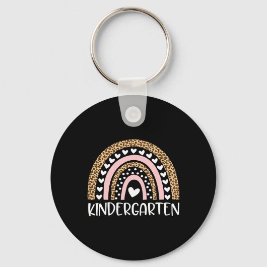 Kleuterjuf Luipaard Regenboog Juf Ck Naar Sleutelhanger (Voorkant)