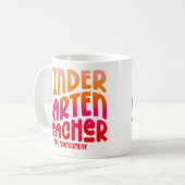 Kleuterjuf Oranje Red Ombre Koffiemok (Voorkant links)