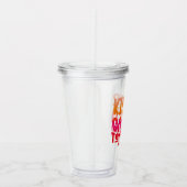 Kleuterjuf Oranje Rood Ombre Tekstontwerp Acryl Drinkbeker (Rechts)