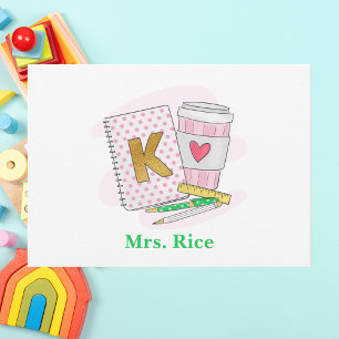 Kleuterjuf Preppy Notitieboek Koffie Notitiekaartje