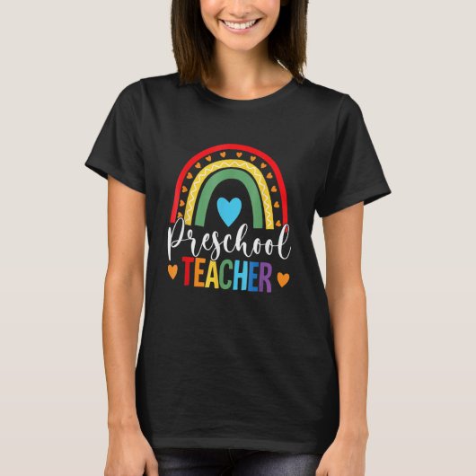 Kleuterjuf Rainbow Terug naar school Preschool T-shirt (Voorkant)