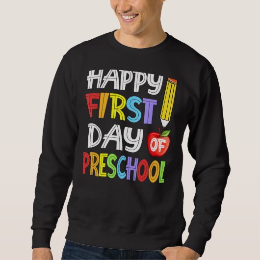 kleuterjuf student blij eerste dag van de pers trui (Voorkant)