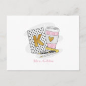 Kleuterjuf Waardering Koffie Custom Briefkaart (Voorkant)