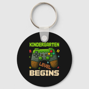 Kleuterklas begint eerste dag van de kleuterschool sleutelhanger