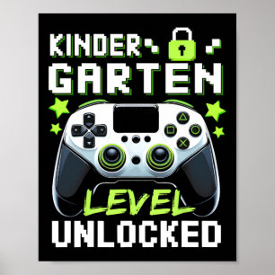Kleuterklas Niveau Ontgrendeld Videospelers Rugzak Poster