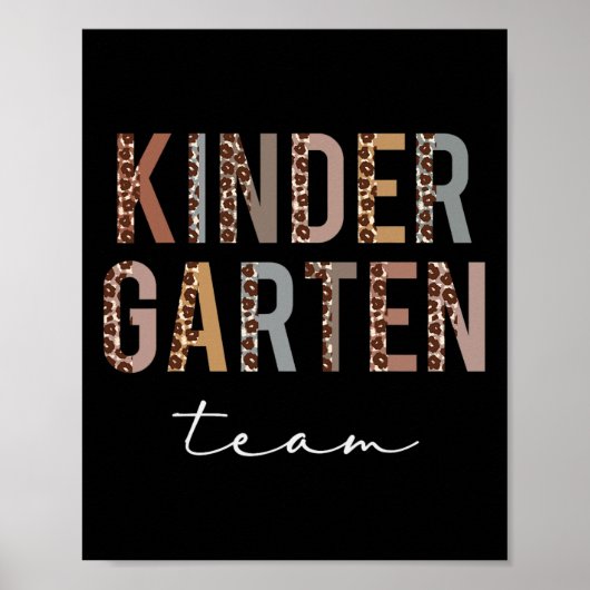 Kleuterklas Team Hallo Ck Terug naar school Waarde Poster (Voorkant)