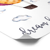 Kleuterkunst Heet Lucht Ballon Droom Groot Poster (Hoek)