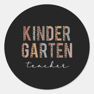 Kleuterleerkracht Ck naar school waardering Leeuw Ronde Sticker