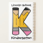 Kleuterleerkracht Planner met Notebook Initiaal (Achterkant)