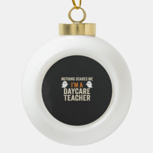 Kleuterleidster Halloween Geest Ontwerp_1 Keramische Bal Ornament