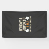 Kleuterleidster Halloween Geest Ontwerp_1 Spandoek (Horizontaal)