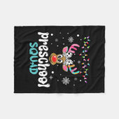 Kleuterleidster kerst kleuterschool squad fleece deken (Voorkant (Horizontaal))