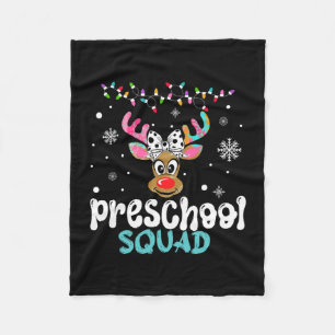 Kleuterleidster kerst kleuterschool squad fleece deken