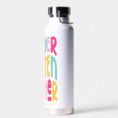 Kleuterleidster Kleurrijk Tekstontwerp Waterfles (Links)
