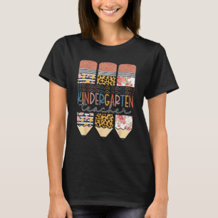 Kleuterleidster Luipaard Potlood Terug naar School T-shirt