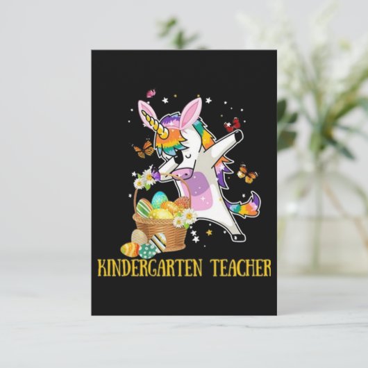 Kleuterleidster Pasen Kaart (Staand voorkant)