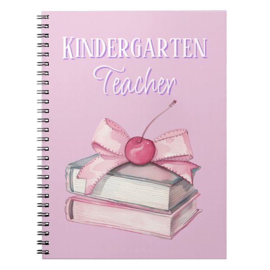 Kleuterleidster Roze Maatwerk Notitieboek (Voorkant)