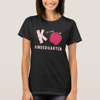 Kleuterleidster terug naar school, K is voor kleut T-shirt