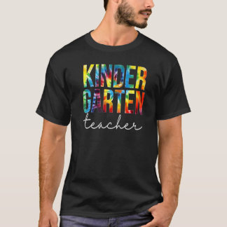 Kleuterleidster Tie Dye Waarderingsdag Rug T-shirt